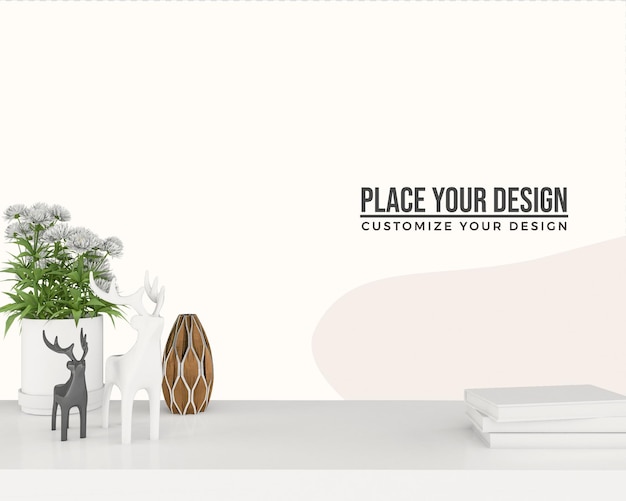 interni moderni con vasi decorativi