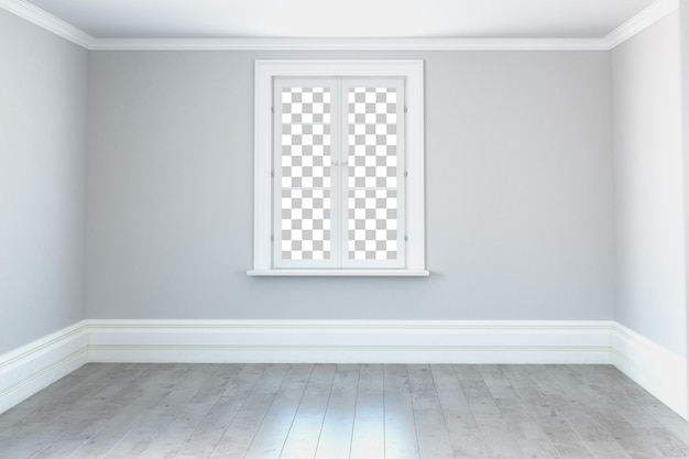 Interno della stanza della parete del rendering del soggiorno della casa