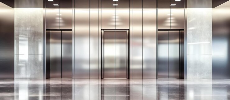PSD interno moderno della hall dell'ascensore