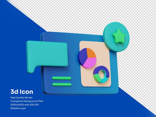 interpretación de datos ilustración 3d render