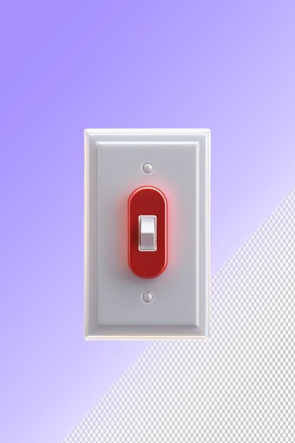 PSD un interrupteur de lumière rouge avec une lumière rouge dessus