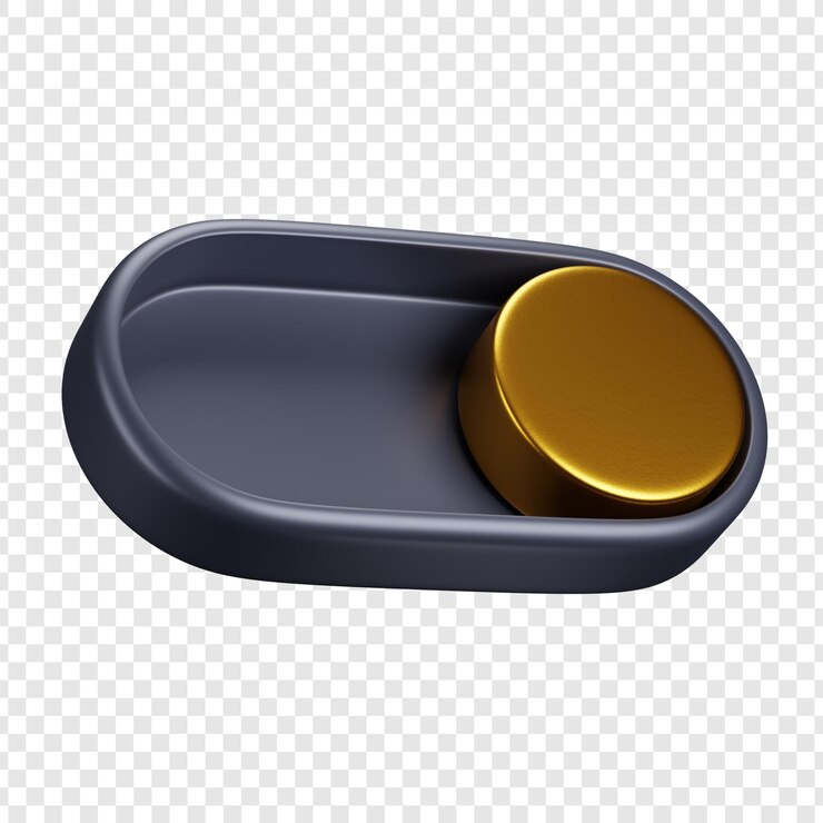 PSD interruptor de alternância renderizado em 3d