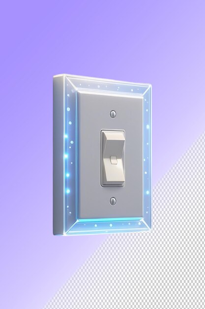 PSD interruptor de luz de ilustração psd 3d isolado em fundo transparente