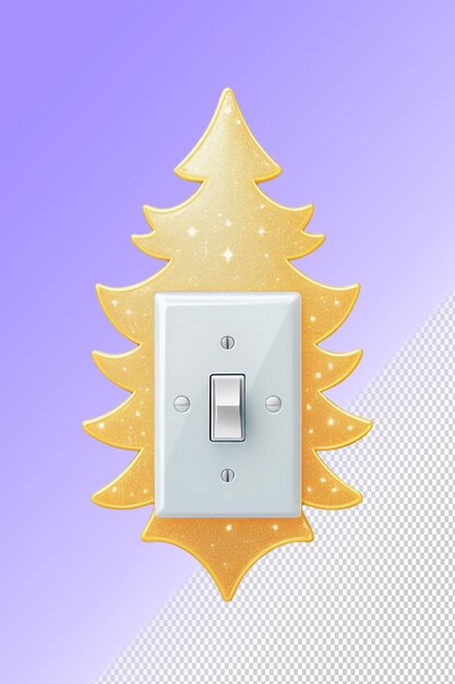 PSD un interruptor de luz con un árbol de navidad en él