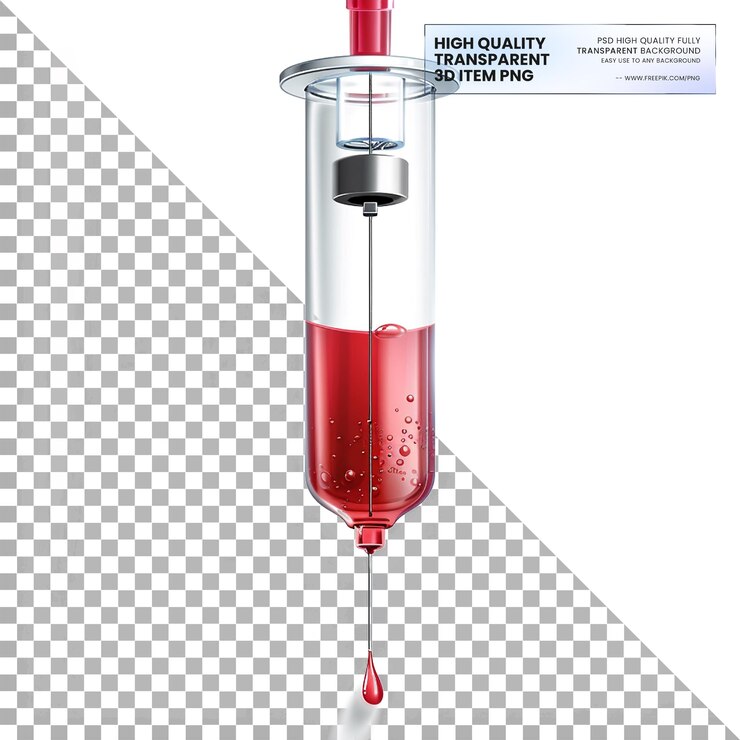 PSD intravenöse flüssigkeiten zur hydratation und medikation auf durchsichtigem hintergrund