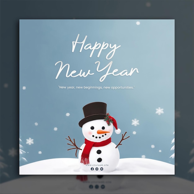 Inverno de fundo de Natal com boneco de neve