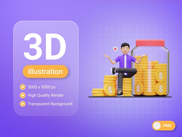 inversión de dinero 3d