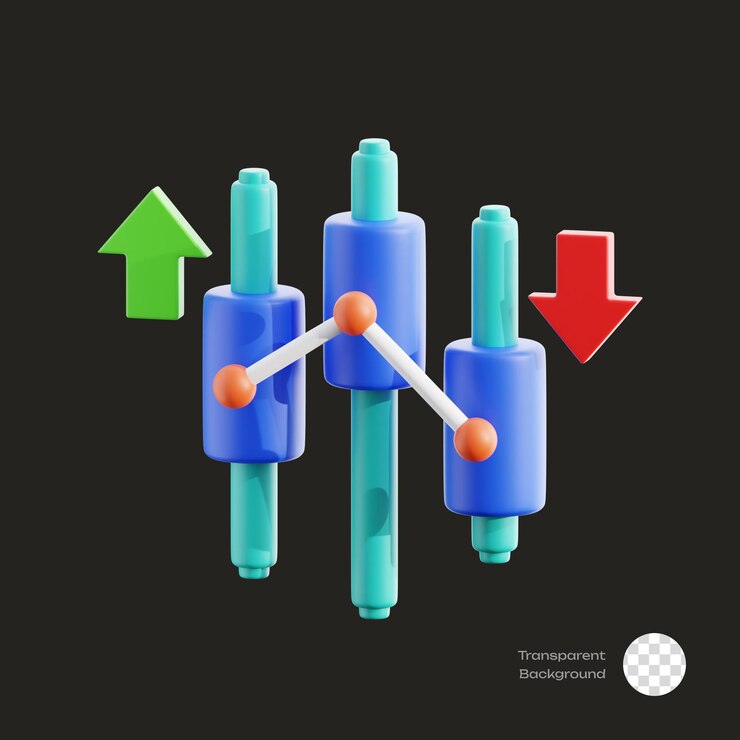 Inversión en el mercado de valores Inversión 3D Icon