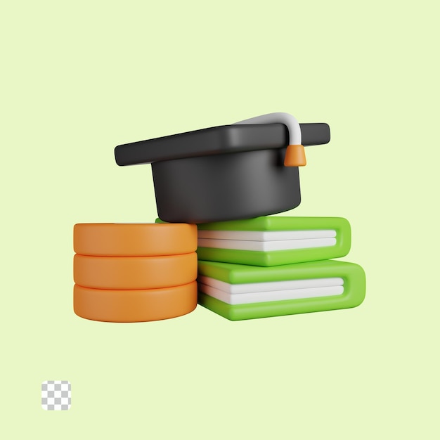 Invertir para la educación icono 3D