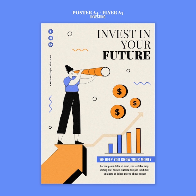 Investment Druckvorlage illustriert