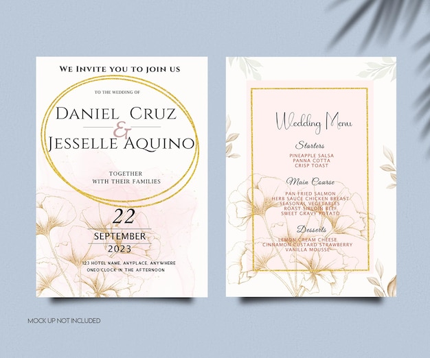 invitación de boda diseño de geoda diseño de boda moderno simple
