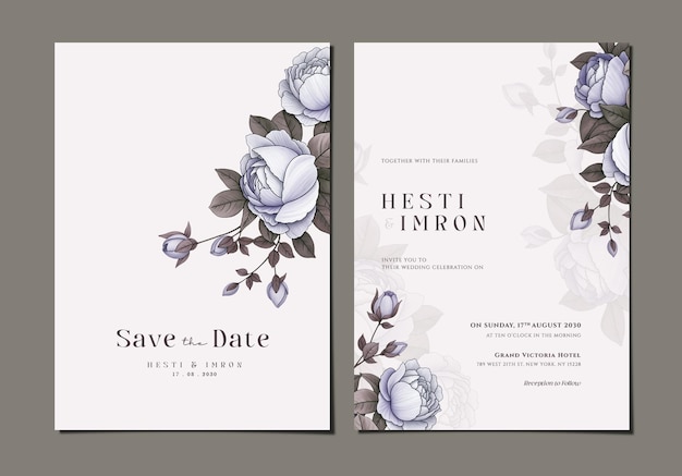 Invitación de boda elegante con