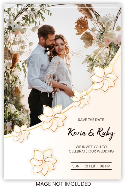 invitación de boda de lujo diseño moderno