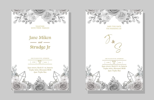 Invitación de boda psd
