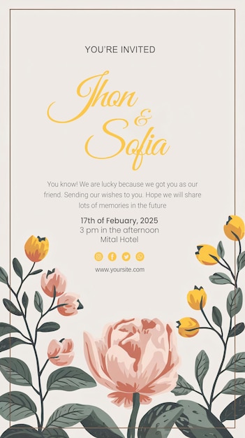 La invitación de la boda de Thon Sofias