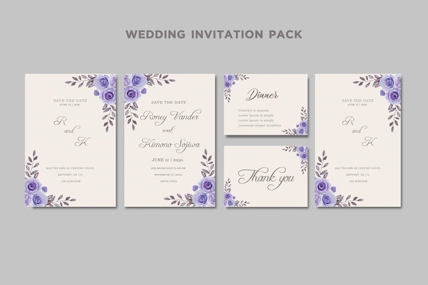 PSD invitación de boda