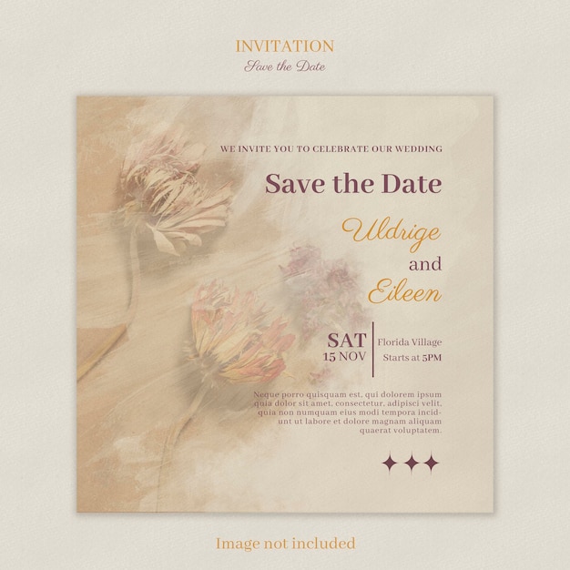 Invitación de la boda