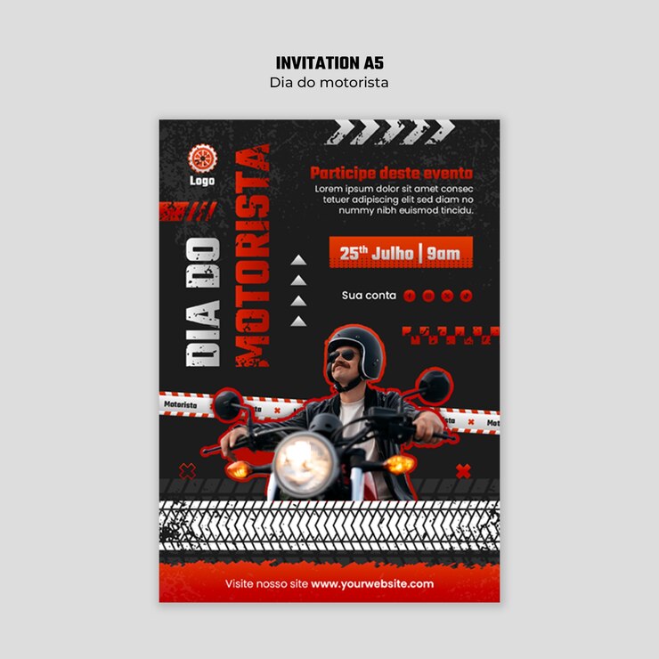 PSD invitación para la celebración de dia do motorista