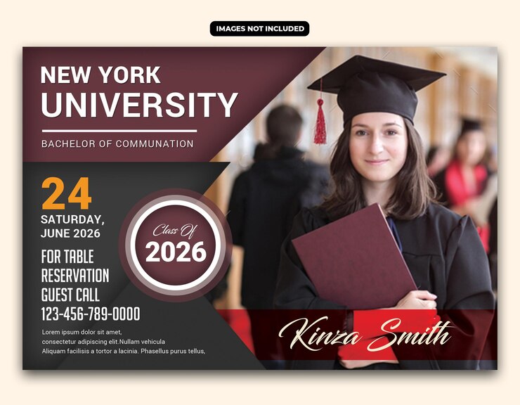 PSD invitación para la graduación