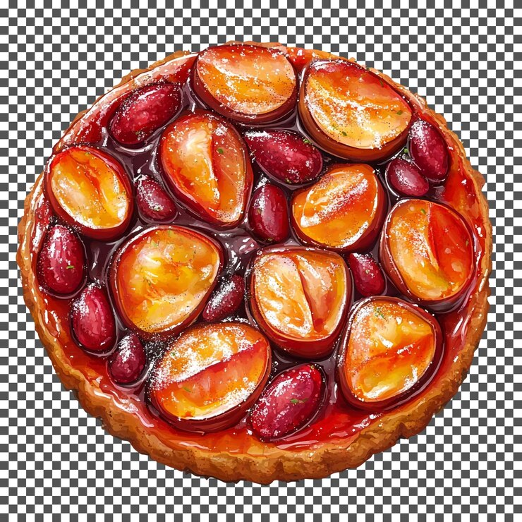 PSD invitando o tarte tatin isolado em fundo transparente