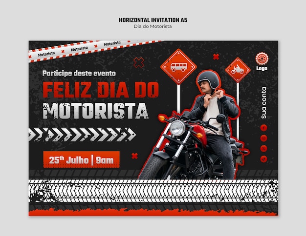 Invitation à la célébration de Dia do Motorista
