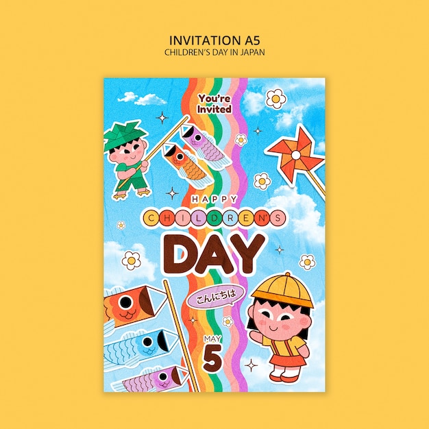 PSD invitation à la fête des enfants au japon