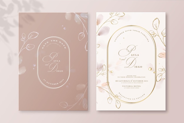 une invitation de mariage élégante