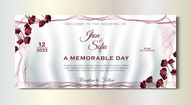 Invitation De Mariage Floral Psd Et Modèle De Menu