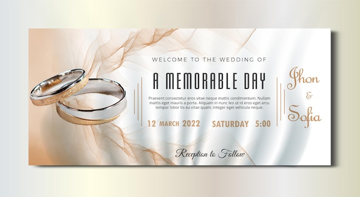 PSD invitation de mariage indien dégradé psd