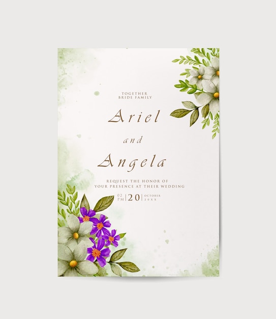 Invitation De Mariage Et Modèle De Menu Psd