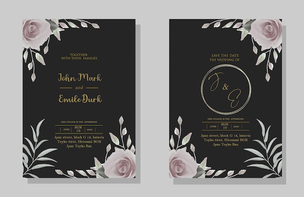 Invitation De Mariage Psd