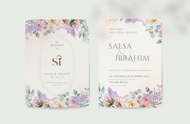 PSD une invitation de mariage qui dit 