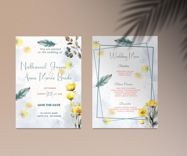 Une invitation de mariage qui dit "réservez la date" dessus