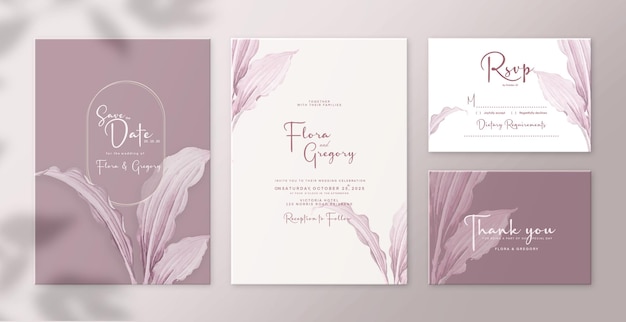 Invitation De Mariage Et Réservez La Date Avec