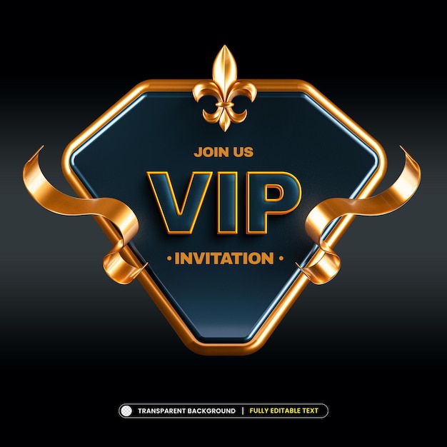 PSD invitations vip de luxe et coupon avec effet de texte modifiable