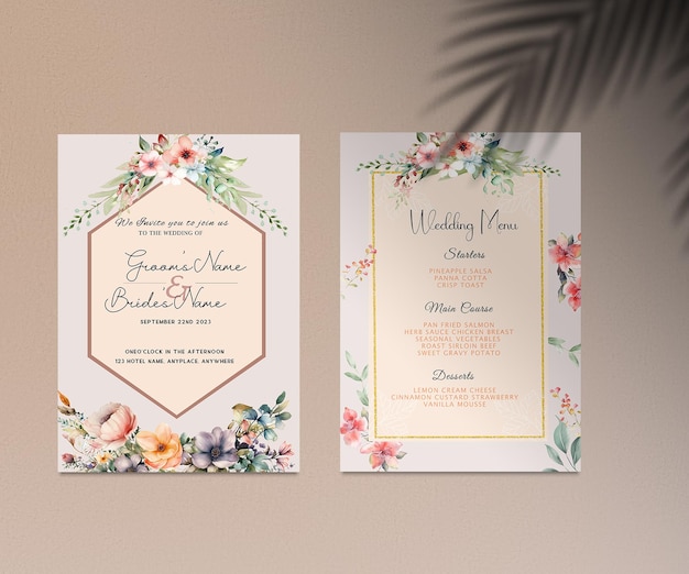 Invito a nozze design elegante