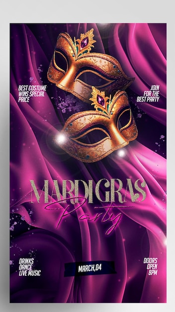 Invito alla festa del Mardi Gras