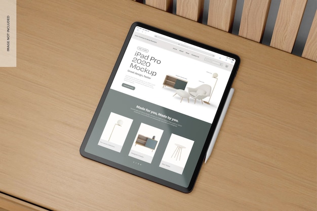 Ipad pro 2020 in einem home-szenario-mockup