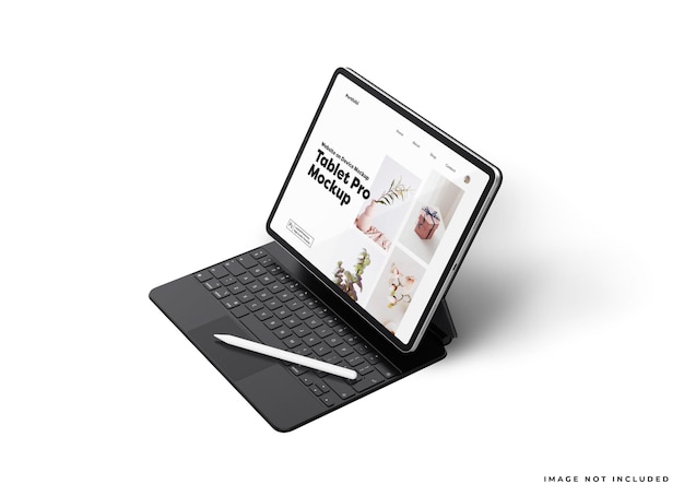 Ipad pro con maqueta de teclado mágico