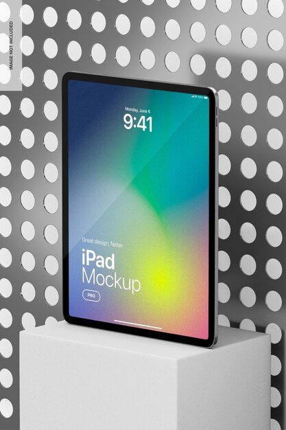iPad Pro con la perspectiva de la maqueta del panel