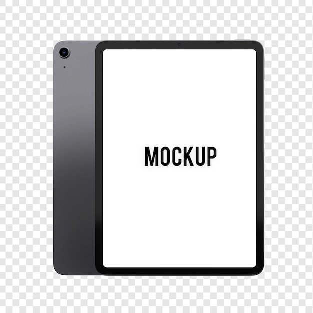 ipad Space Grey Mockup Design em fundo transparente