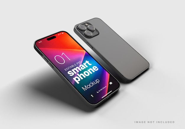 PSD iphone 14 pro max bearbeitbares mockup