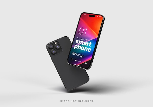 PSD iphone 14 pro max bearbeitbares mockup