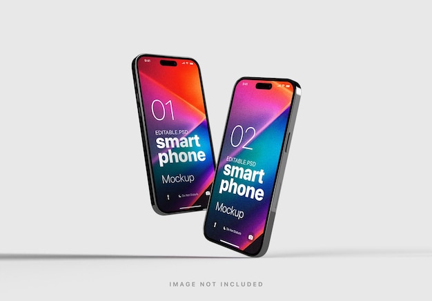 PSD iphone 14 pro max bearbeitbares mockup