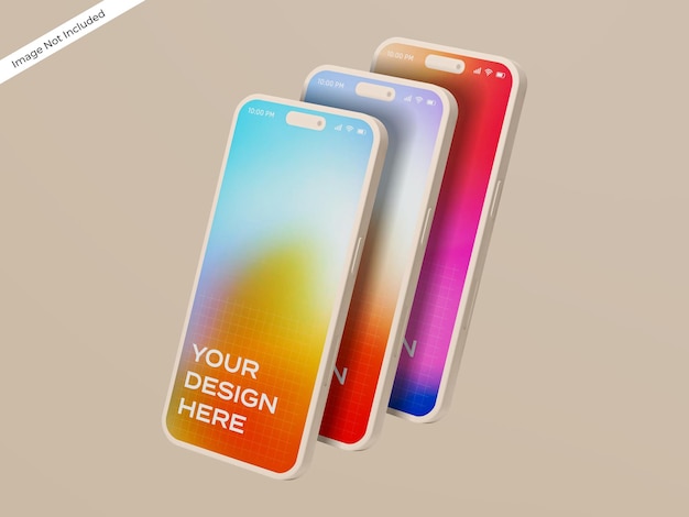 iPhone 14 Pro Max-Modell. Smartphone-Tonmodell. iPhone Szene ui ux App-Präsentationsmodell