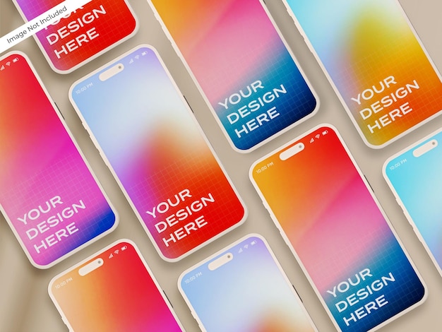 iPhone 14 Pro Max-Modell. Smartphone-Tonmodell. iPhone Szene ui ux App-Präsentationsmodell