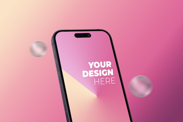 Iphone 14 pro psd-mockup-vorlage