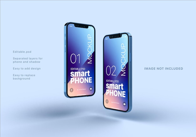 PSD iphone smartphone bearbeitbares mockup