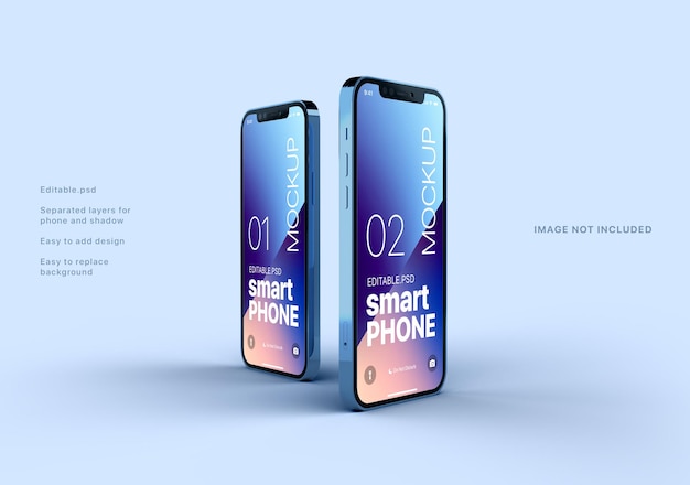 PSD iphone smartphone bearbeitbares mockup