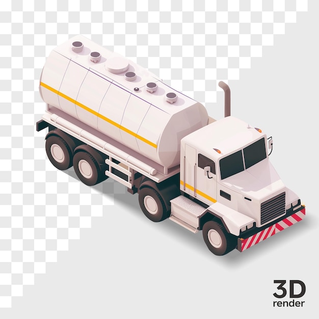 PSD ipsd isométrico branco caminhão americano imagem renderizada em 3d